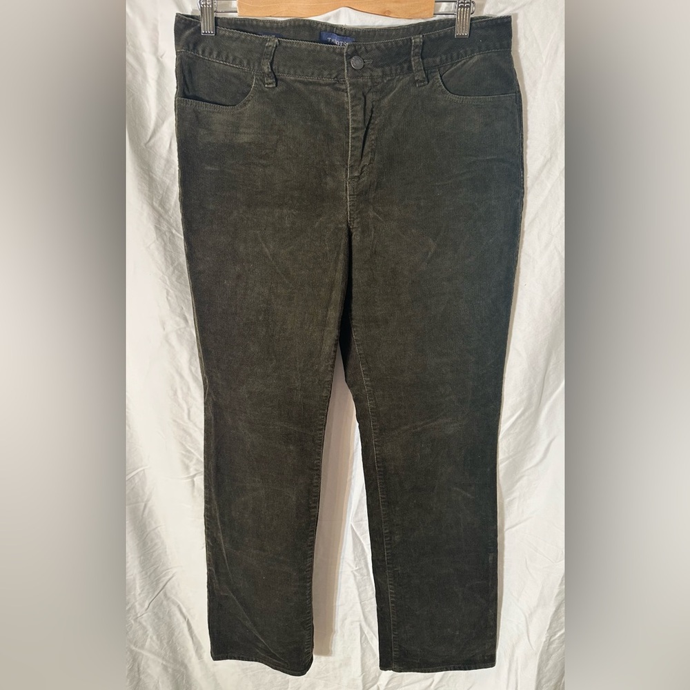 Talbots Heritage stretch dark gray corduroy jeans/pants, sz 12 P